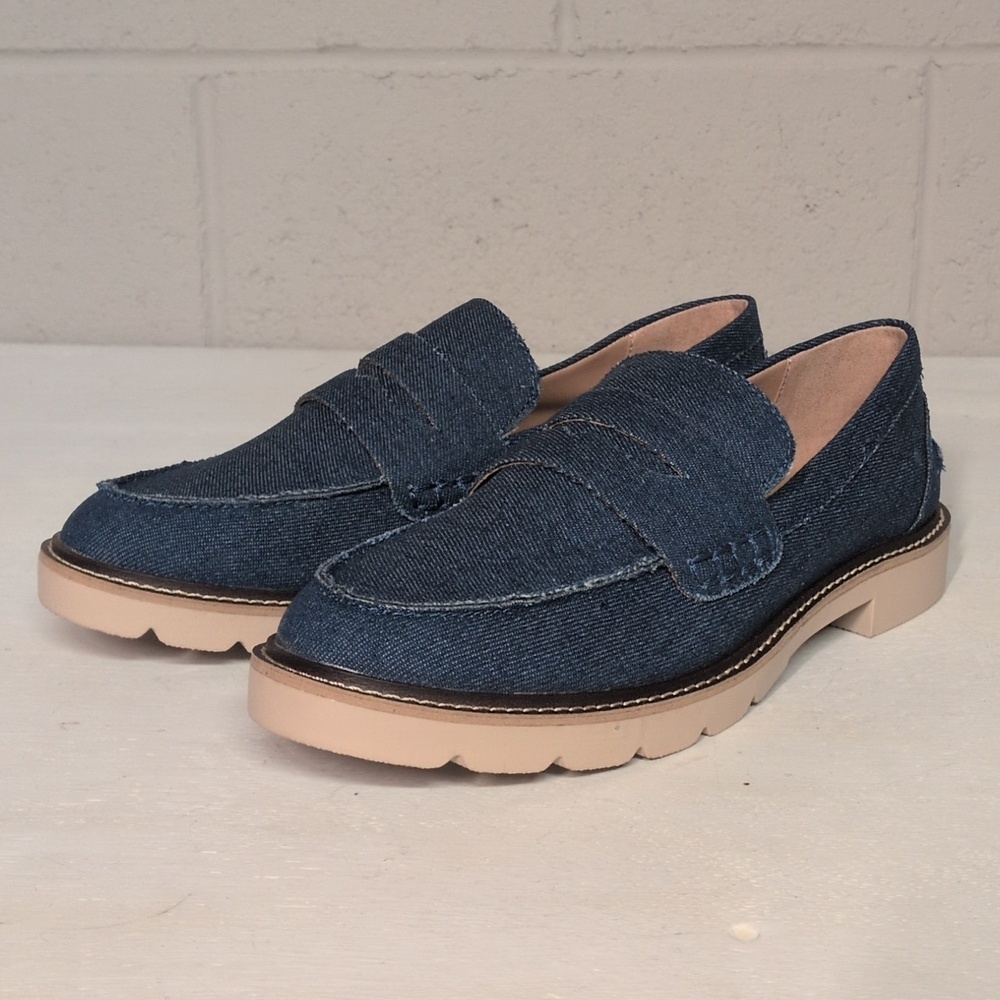Blondo Penny Waterproof Denim Loafer Size 8.5 NWOT, 90's Minimalist